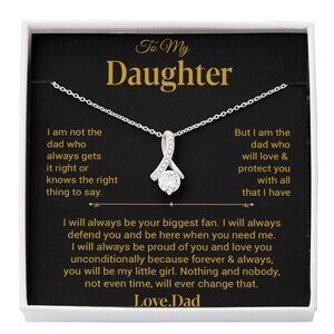 To My Daughter Necklace, Gift for Daughter from Dad, Father Daughter Necklace